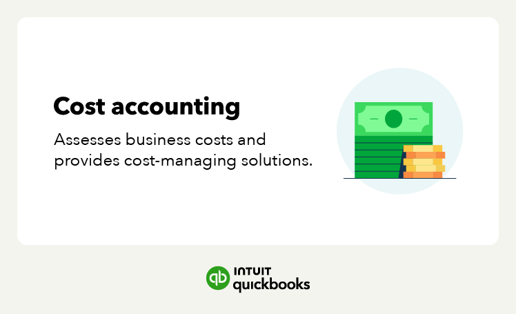A definition of cost accounting, a type of accounting that assesses businesses's costs and provided cost-managing solutions
