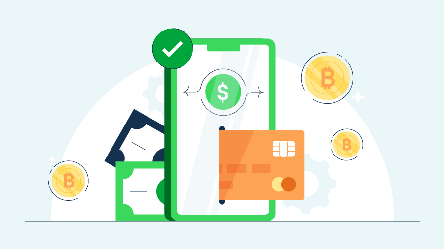 An illustration of the digital payments process.