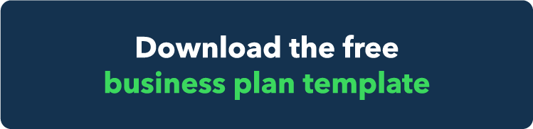 A download button displays a link to download a free business plan template.