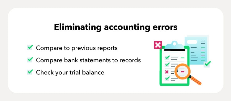 Eliminating accounting errors