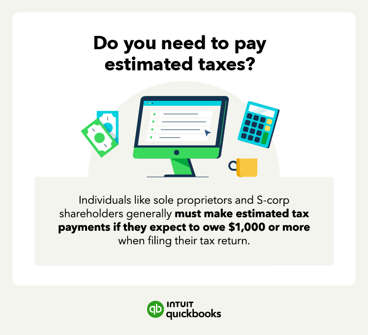 An illustration of how to determine whether you need to pay estimated taxes.