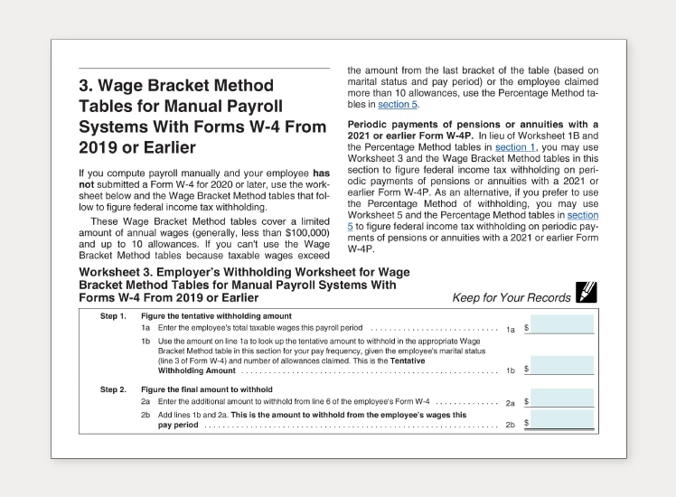 A screenshot of the Form W-4 from 2019 or earlier
