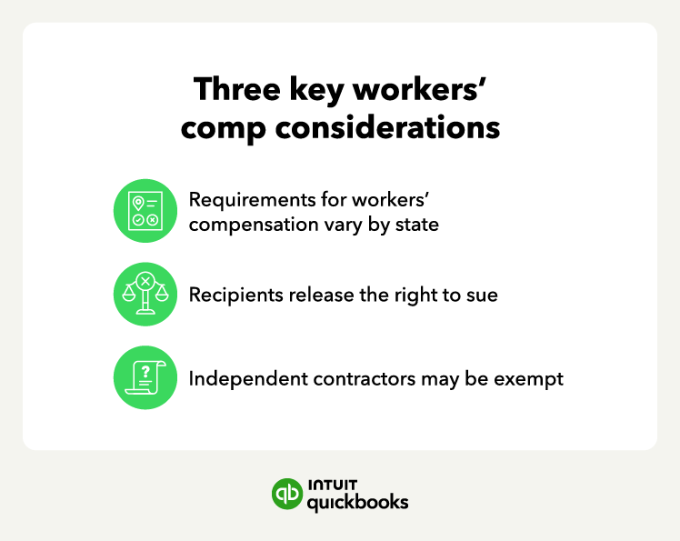 A graphic shares the three key workers' compensation considerations.