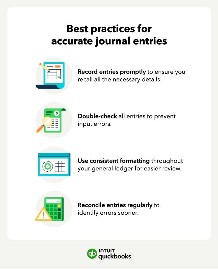 Best practices for keeping accurate journal entries.