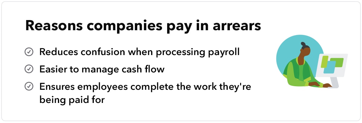 reasons companies pay in arrears