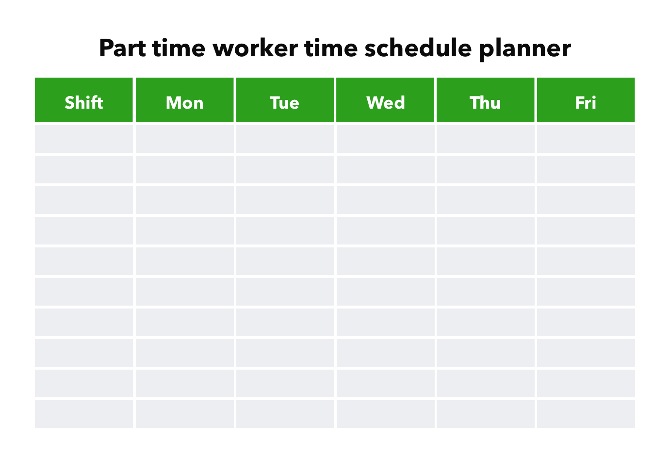 Free Time Schedule Templates Download Print QuickBooks