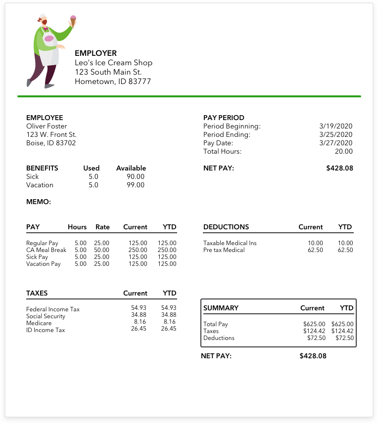 What Is A Pay Stub 2021 Guide To Employee Pay Stubs QuickBooks