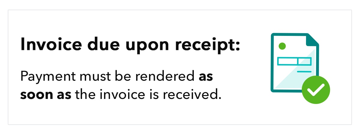 Graphic: Invoice due upon receipt