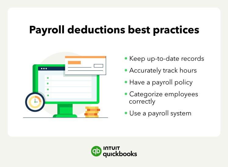 An illustration of payroll deduction best practices.