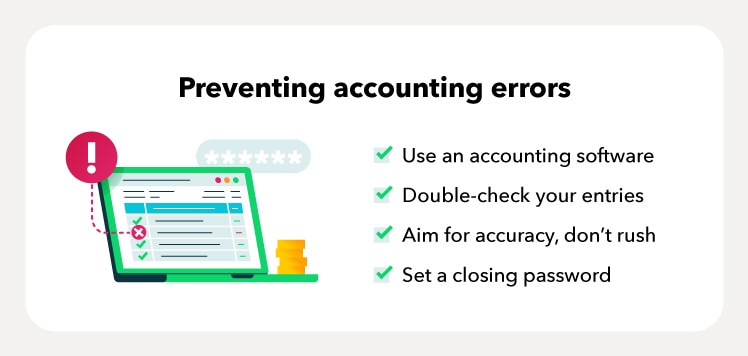 Preventing accounting errors