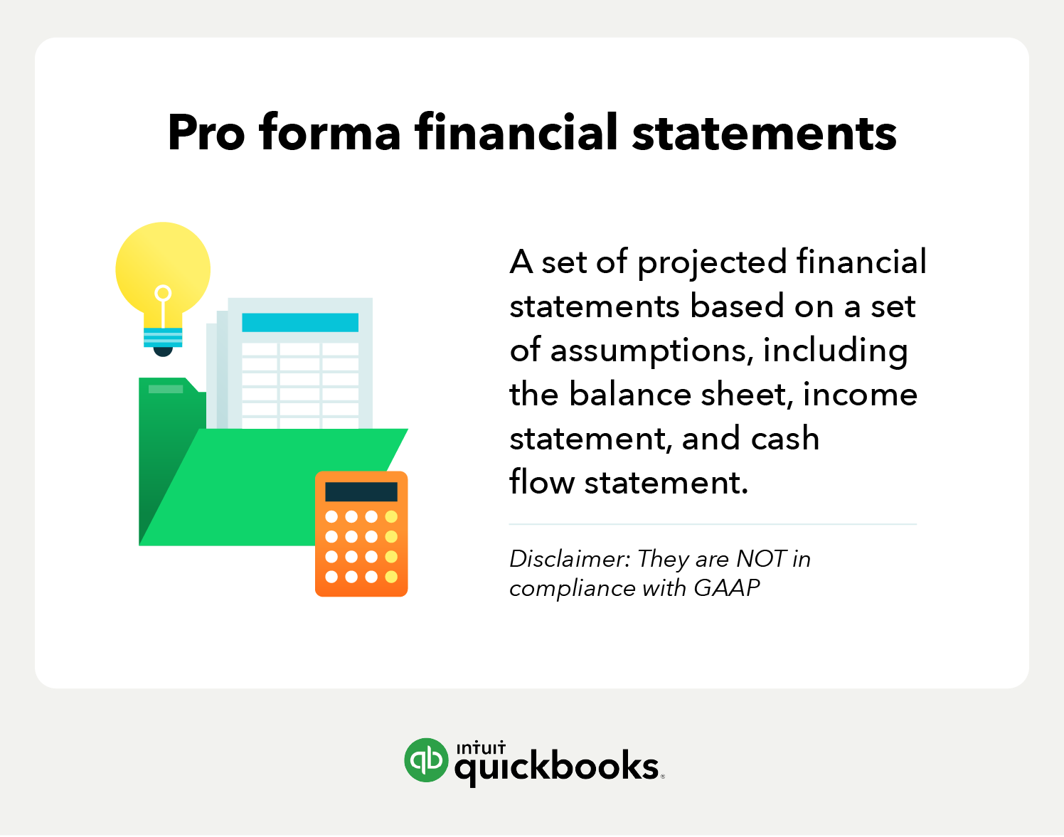 Pro forma financial statements - a set of projected financial statements based on a set of assumptions, including the balance sheet, income statement, and cash flow statement.