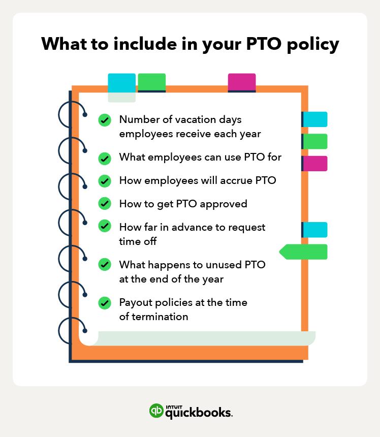 A list of things to include in a PTO policy