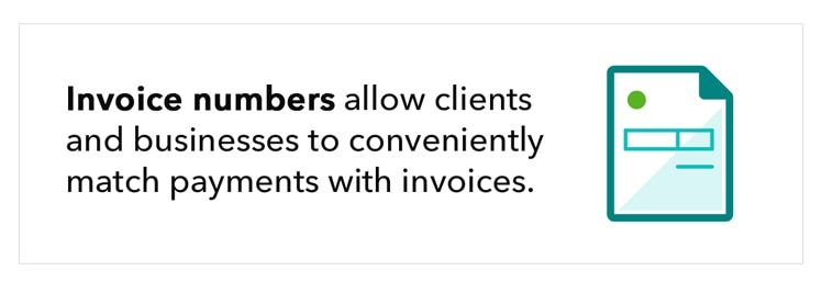 Why invoice numbers are useful