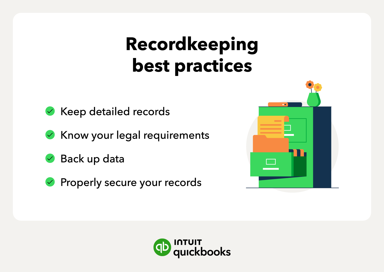 An illustration of recordkeeping best practices.