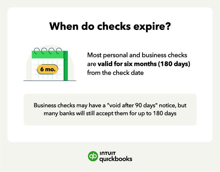 Checks expire after 180 days.