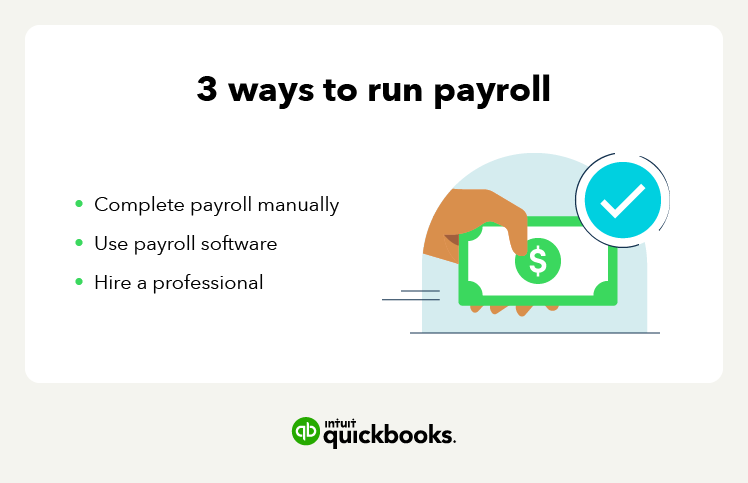 3 ways to run payroll along with a hand holding money