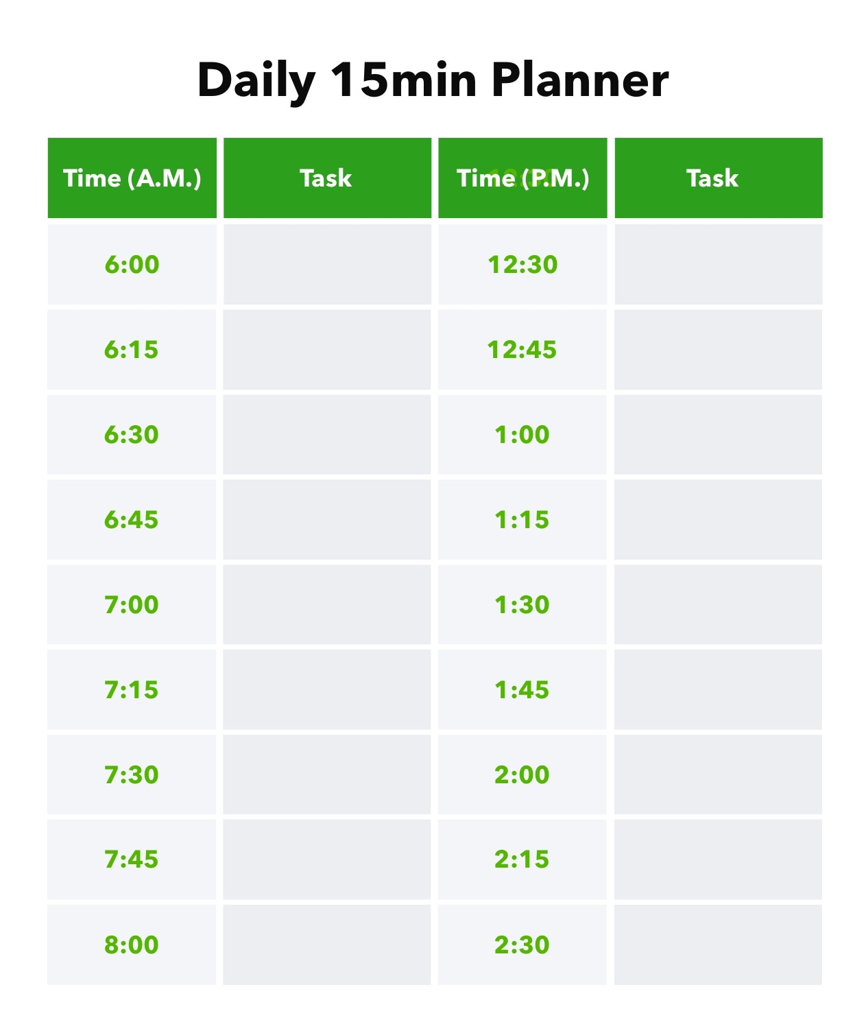 PERSONAL Time Tracker Printable Time Log Time Blocking 