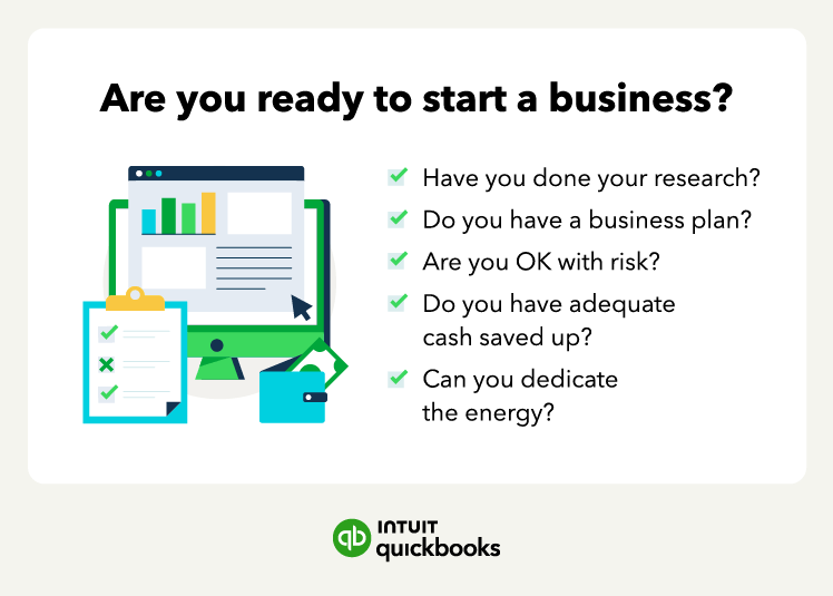 A checklist of questions to gauge whether a person is ready to start a business.