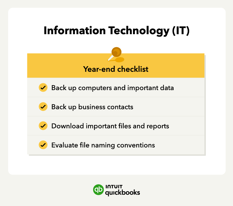 A year-end checklist for IT.