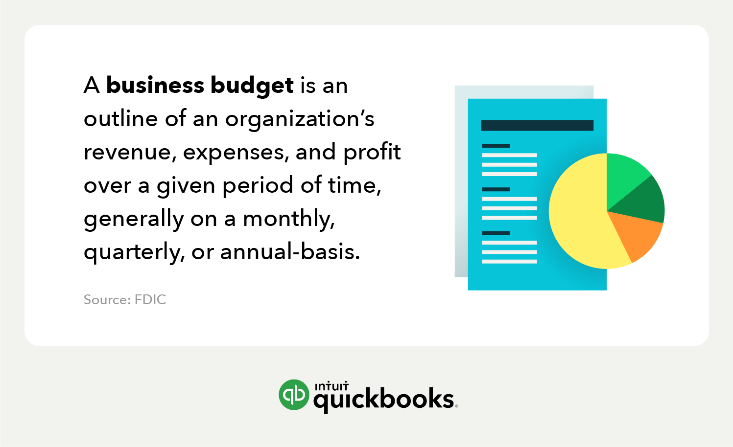 What is a business budget definition with illustrative elements.