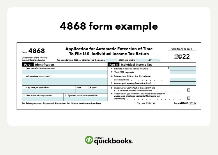 File Form 4868 to apply for an income tax return extension.