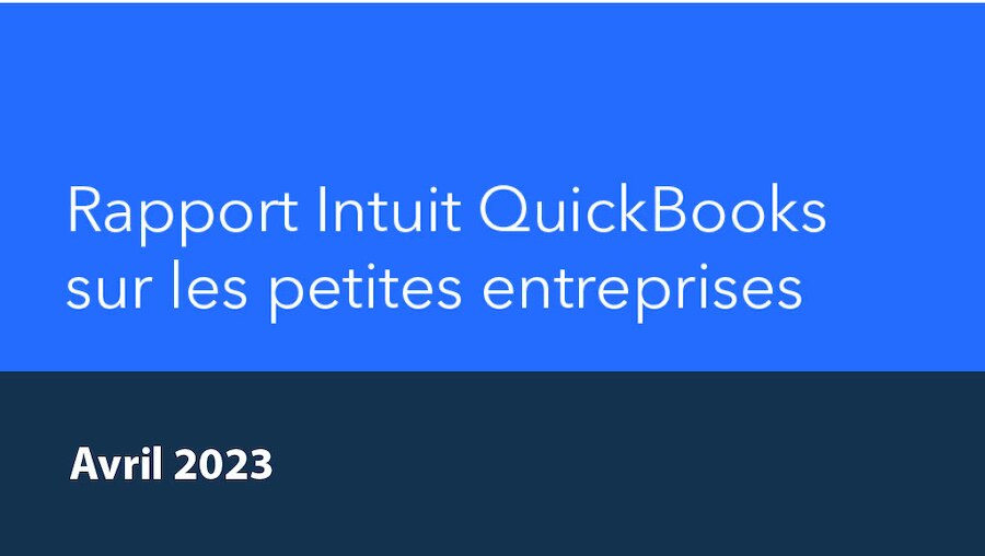 Intuit QuickBooks Small Business Index April 2023, French version.