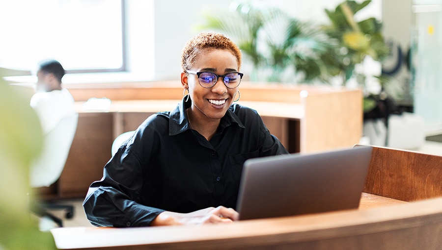 A business owner researching what is automated accounting.