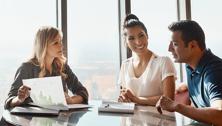 A team discussing capital allocation strategies.