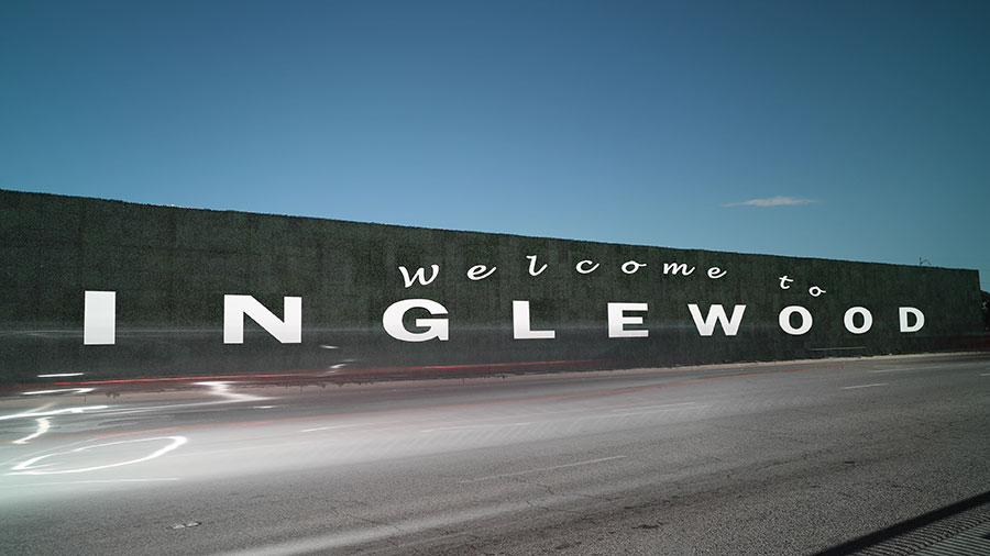 Inglewood California Public Welcome Sign
