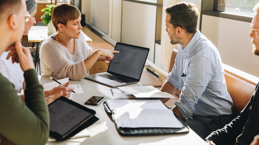 Team Collaboration in A Business Meeting