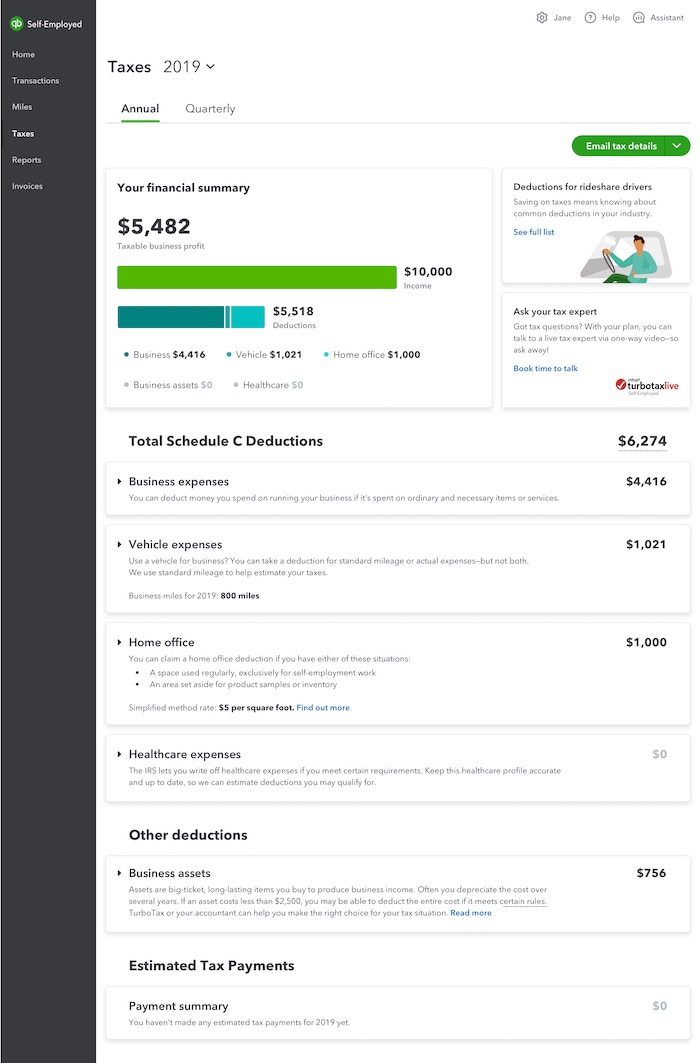 Tax Tab - Annual