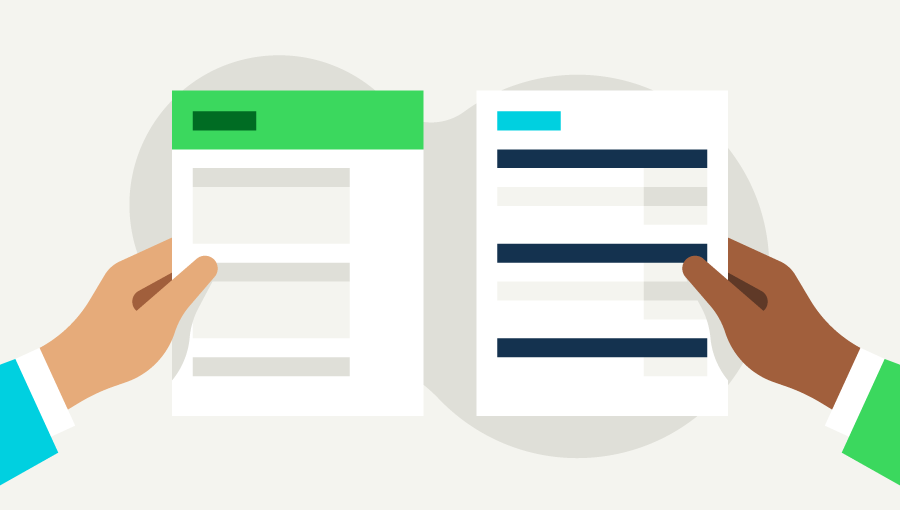 An illustration comparing a balance sheet vs a profit and loss statement.