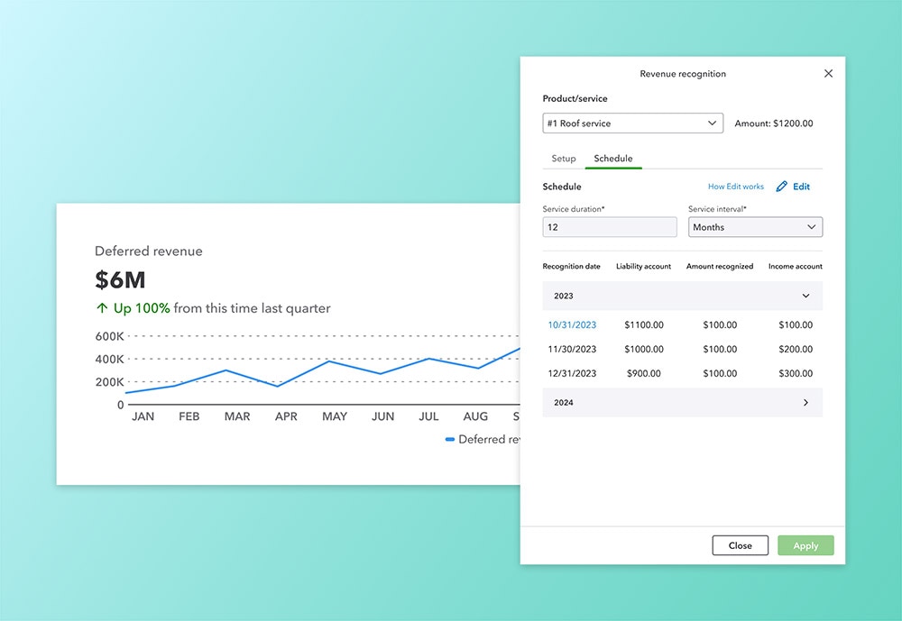 Revenue recognition updates in QuickBooks Online Advanced screenshot