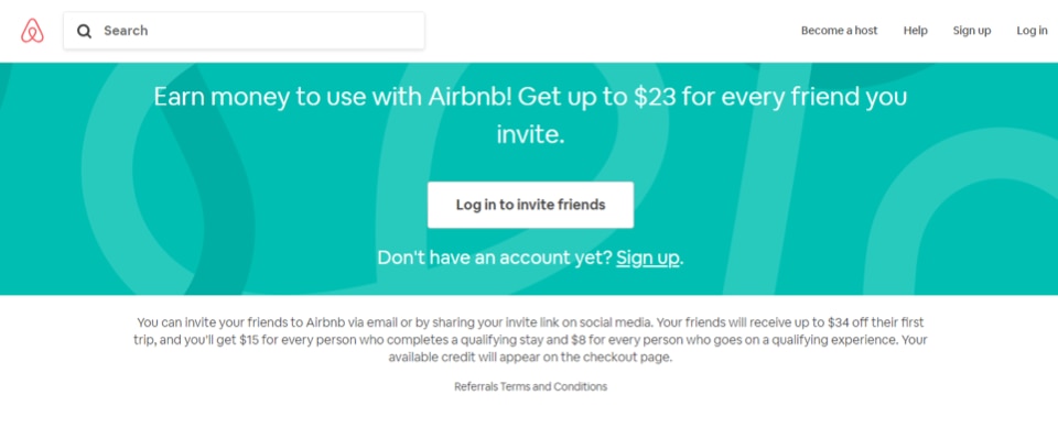 An example of word-of-mouth marketing from Airbnb.