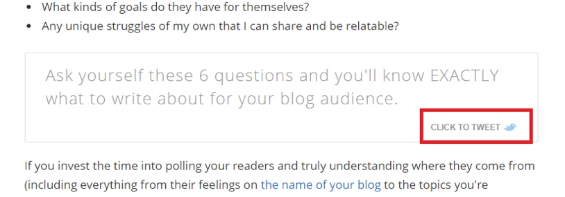 An example of blog sharing opportunities as part of word-of-mouth marketing.