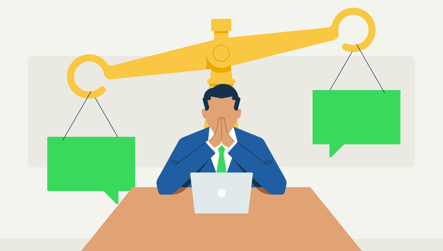 An image illustrating a business owner negotiating with suppliers.