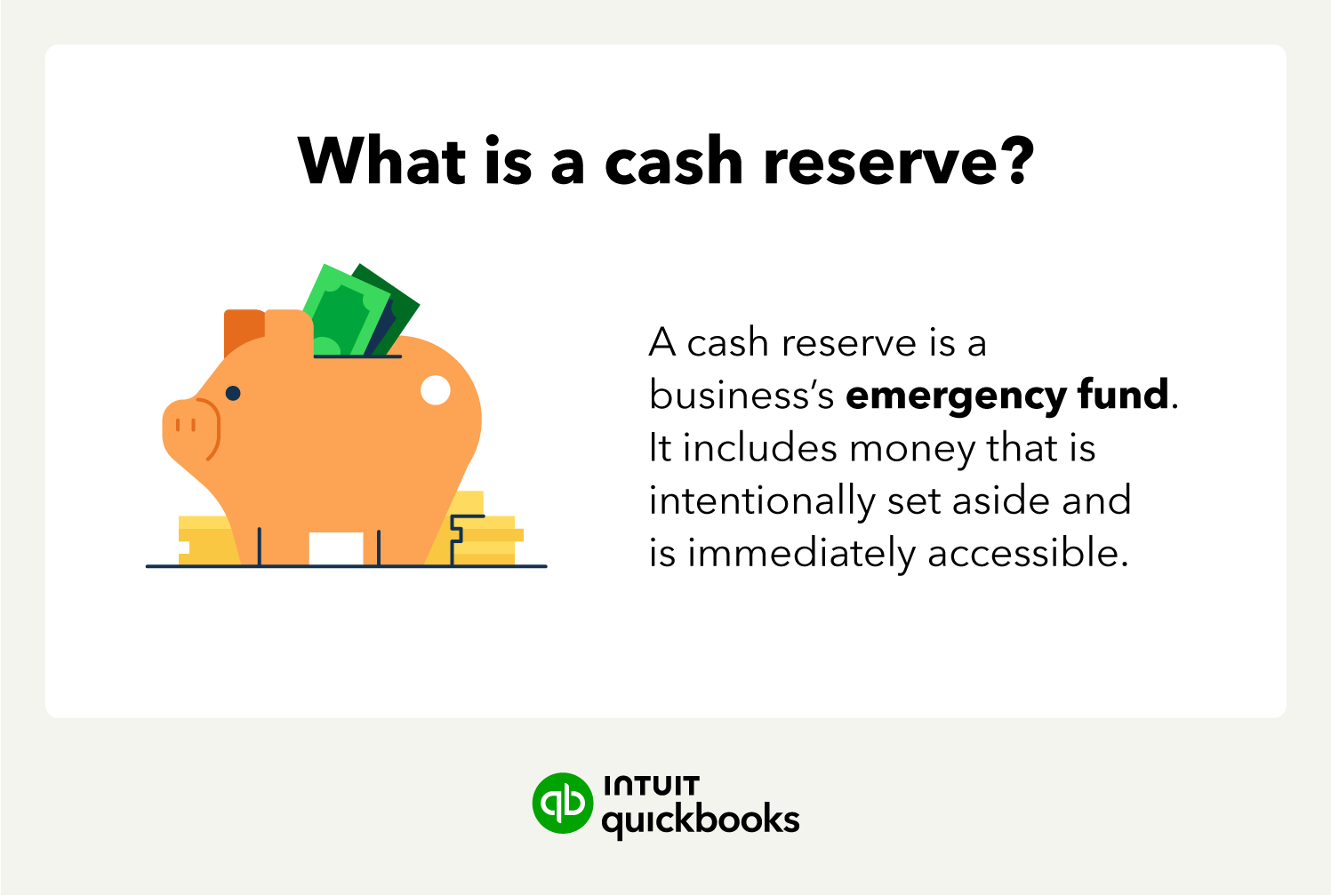 An image showing the definition of a cash reserve.