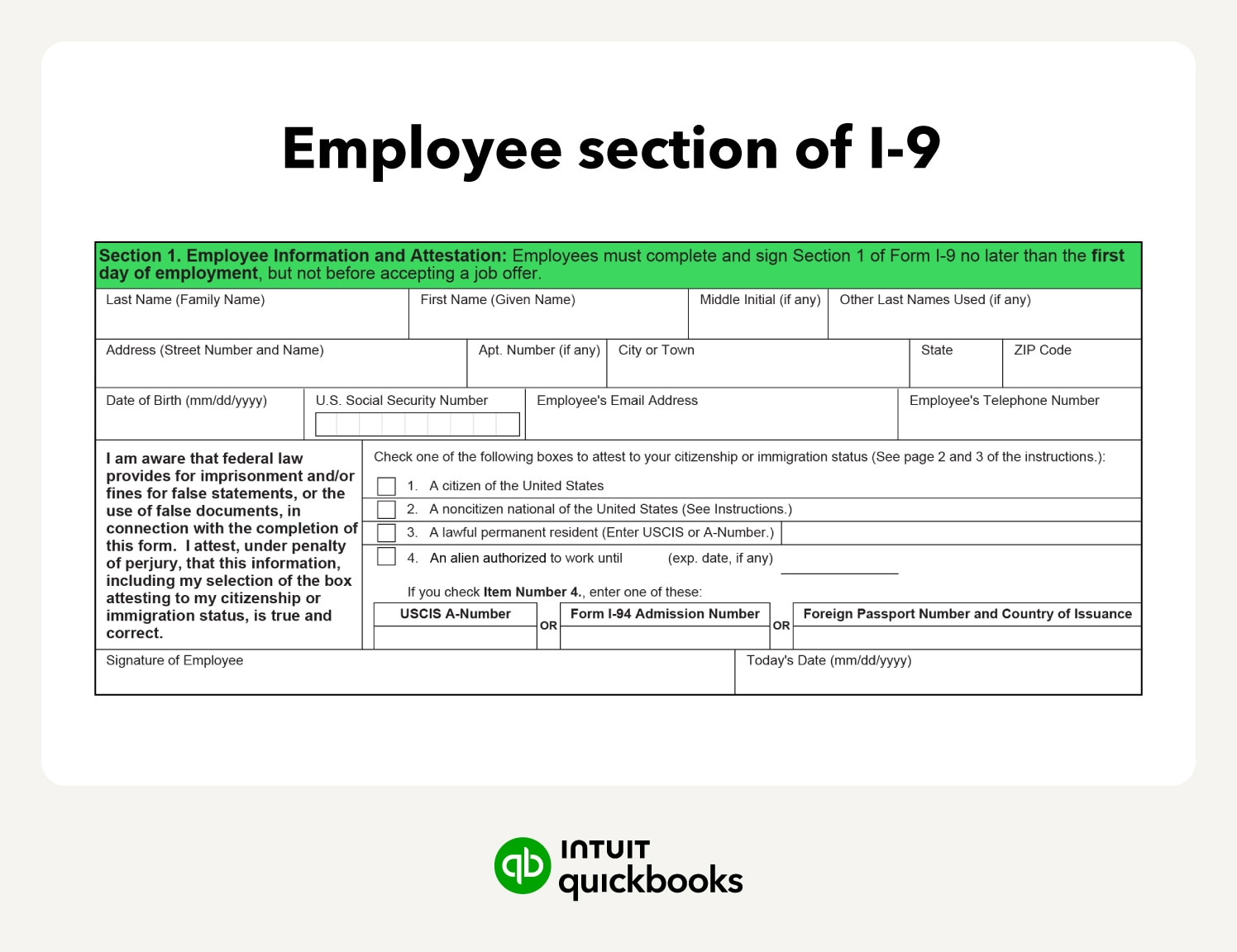 An image of the I-9 form updated for 2026.