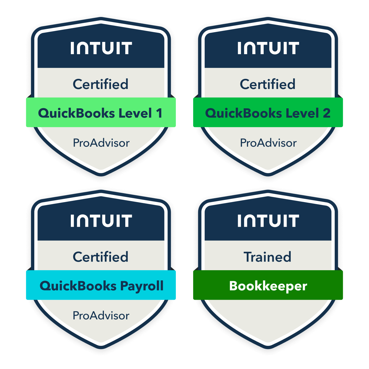 QuickBooks ProAdvisor certification badges