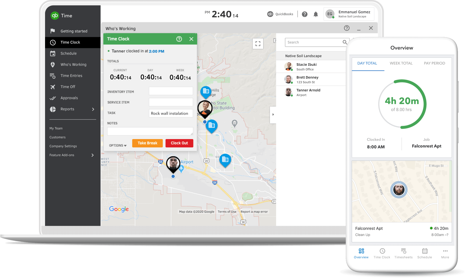 intuit quickbooks time clock