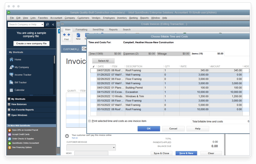 Track unbilled hours and expenses