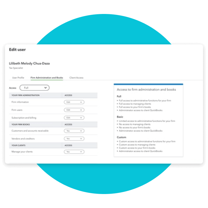 QuickBooks Enterprise version control interface detail