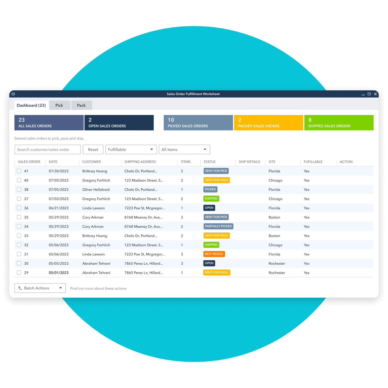 QuickBooks Enterprise order entry interface detail