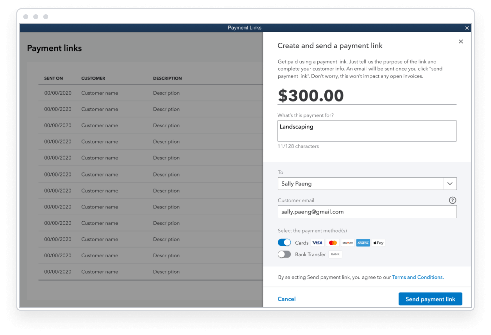 payment links dashboard
