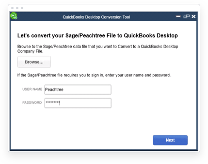 Let's convert your Sage/Peachtree File to QuickBooks Desktop