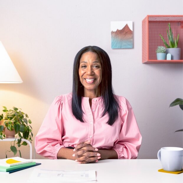 Accountant at her desk, ready to serve her clients with QuickBooks Online Accountant