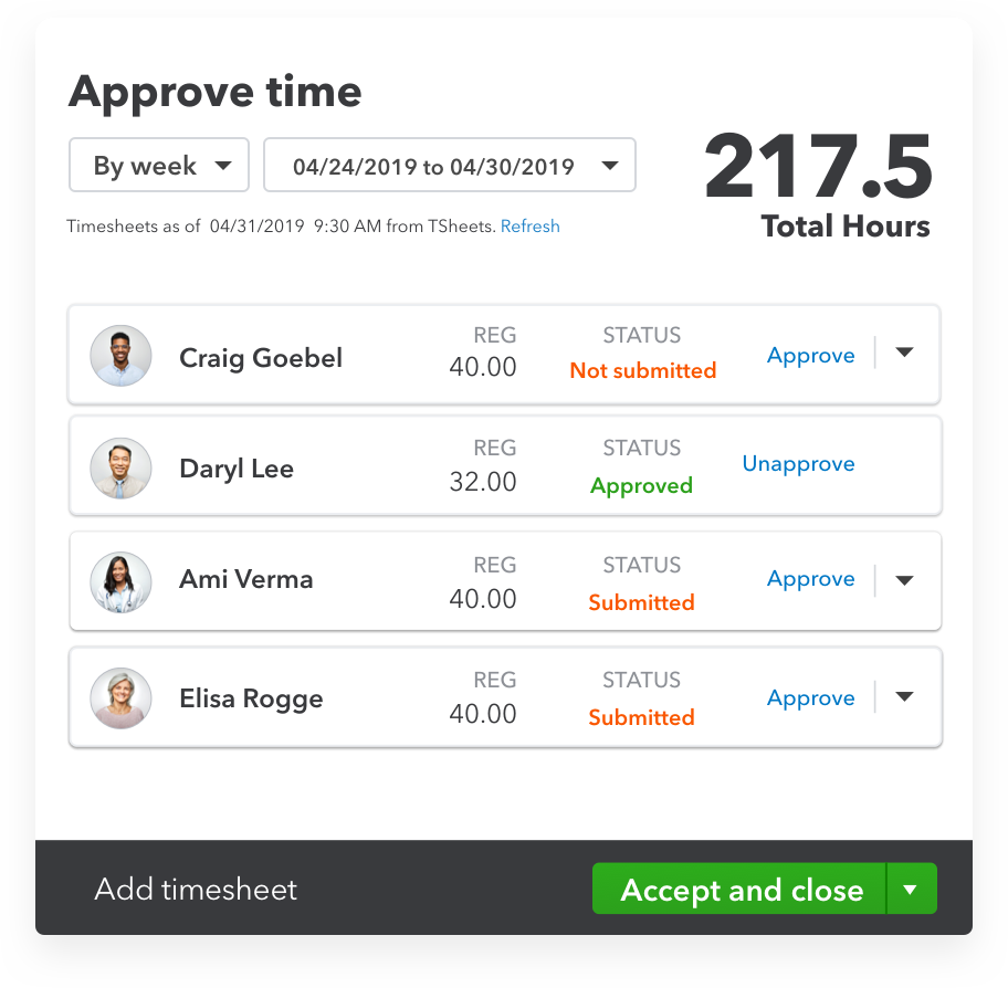 Track employee and billable hours with ease