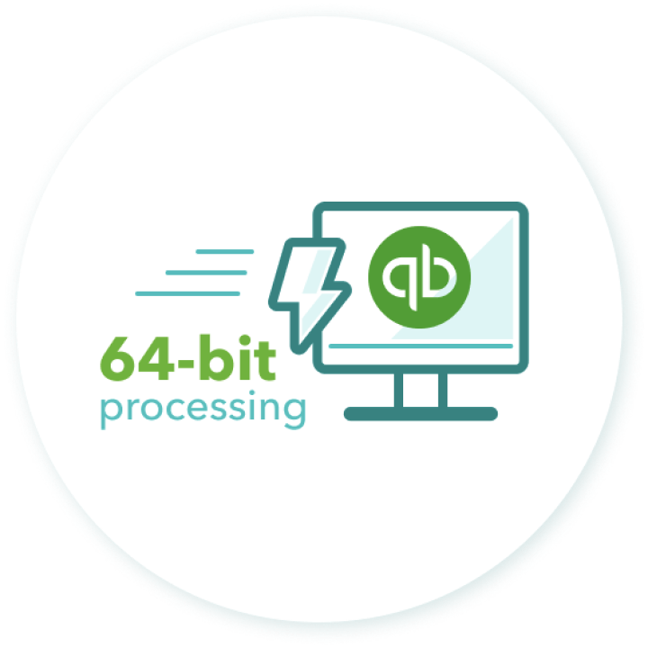 64 bit processing QuickBooks 2022