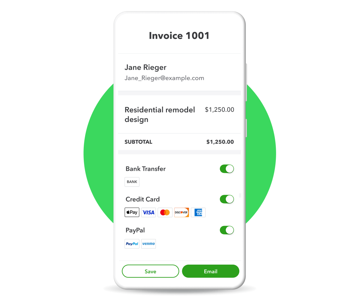 Easily send invoices