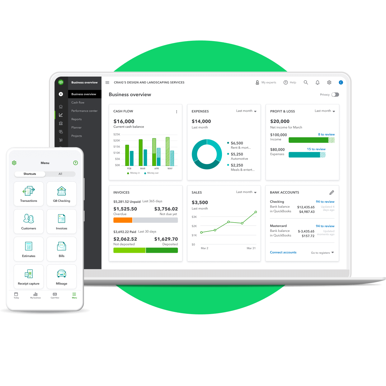 Use QuickBooks for online accounting and get work done anywhere